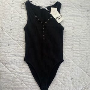 Zara Button Up Bodysuit